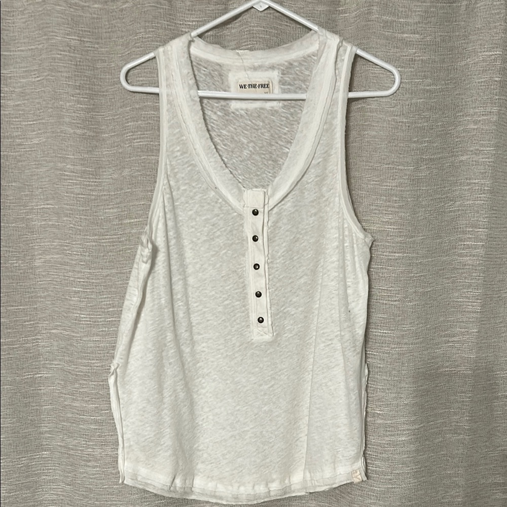 We The Free White Tank Top